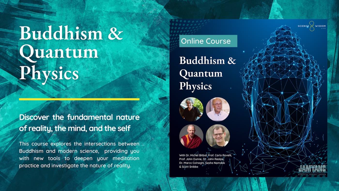 Buddhism & Quantum Physics - SciWiz - Web graphic and Youtube thumbnail - Version one - 1080 full HD